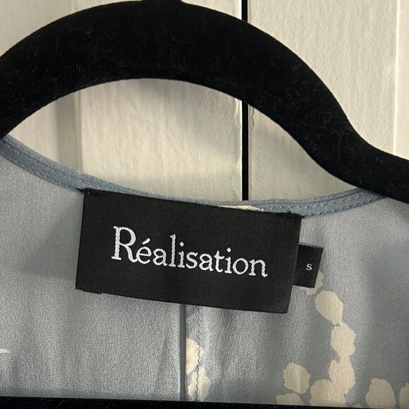 Blue Floral Réalisation Par "Bianca" Top (Sz S) - Picture 4 of 6